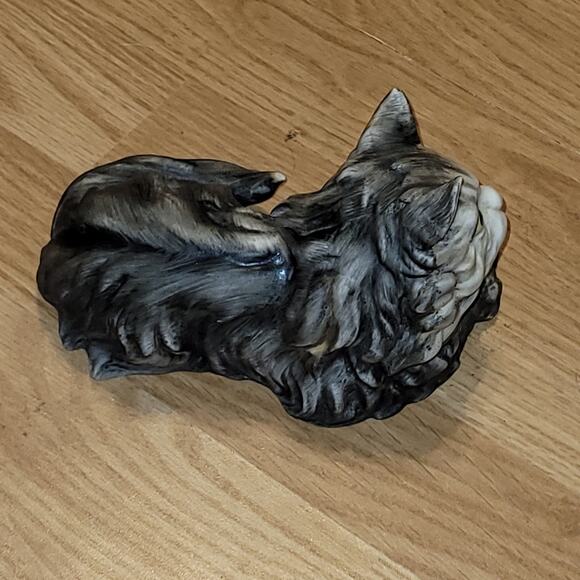 Vintage Porceline Persian Cat Gray Royal Crown Japan Ceramic Kitty Animal - Picture 4 of 6